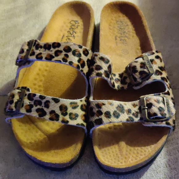 biostep leopard sandals